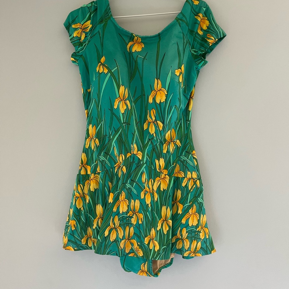Sandcastle Green and Yellow Leaf Dress